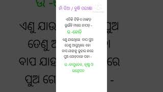 ନାଁ ଦିଆ /ବୁଦ୍ଧି ପରୀକ୍ଷା |Nadia budhi parikshya #Youtube Short