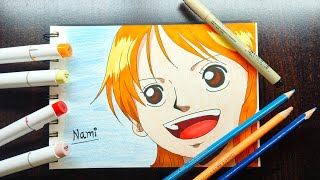 How To Draw NAMI DIRECTLY [OnePiece] Step-By-Step Tutorial | One Piece Drawing