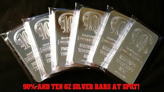 90% and 10 oz silver at spot. Best silver premiums in years. And update on our SMP 500 series.