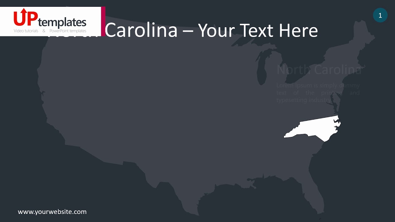 North Carolina Map Infographics - Animated PowerPoint Template - YouTube