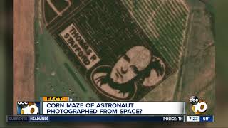 Astronaut corn maze photographed from space?