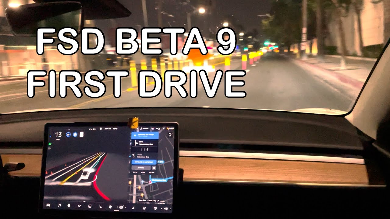 Tesla FSD Beta 9 First Drive - YouTube