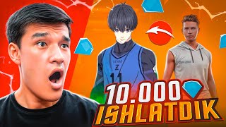 10.000 ALMAZGA 💎💎💎 YUTUBERNI AKKAUNTINI  KUCHAYTIRDIM 🤩BUNAQA OMADLISI BOMAGAN / FREE FIRE SECRETLAR