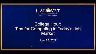 CalTAP | Tips for Competing in Today’s Job Market | 06-02-2022