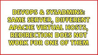 Same server, different Apache virtual hosts, redirection does not work for one of them