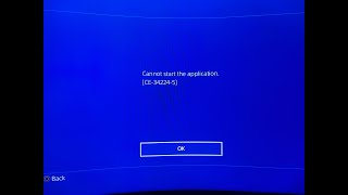 Fixed PS4 Error Code CE-34224-5 | Cannot start the application