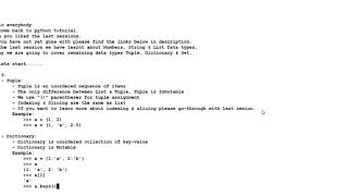 Python Tutorial : Day 3 (Data Types: Tuple, Dictionary & Set)