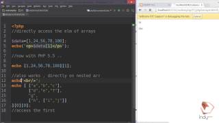 PHP 5.5 New Feature Tutorial: Dereferencing Array directly and String Literal