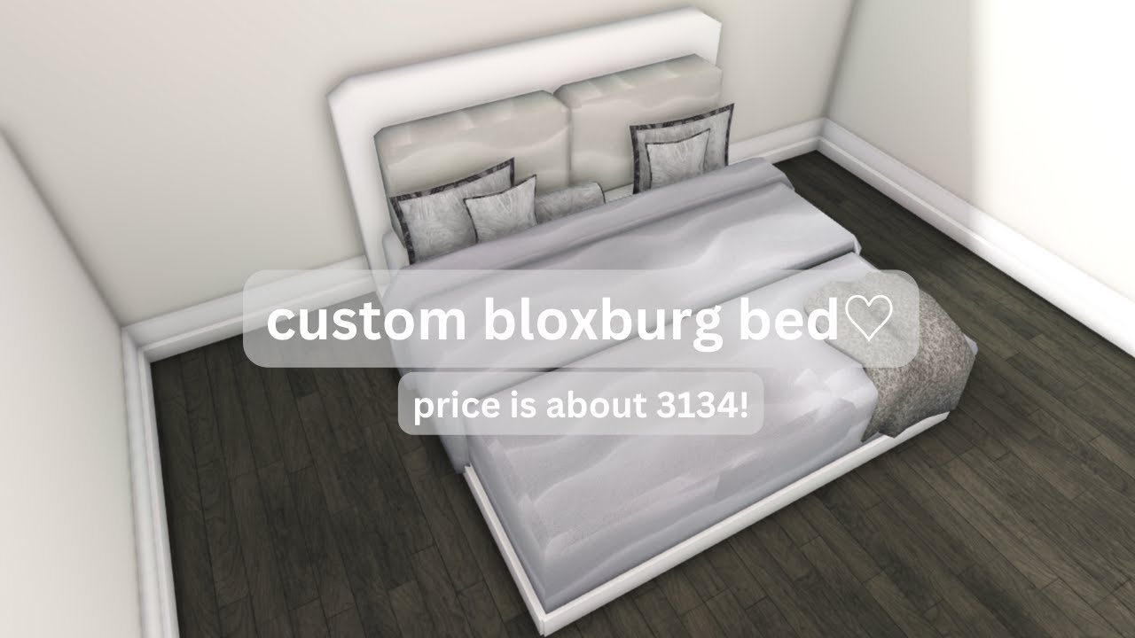 Custom Bed Bloxburg Build! ♥ - YouTube