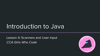 Java Lesson #4: Scanners