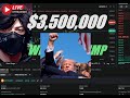 LIVE  - $3,500,000 Million Dollar TRUMP BITCOIN Trading - Bitcoin Long - LIVE