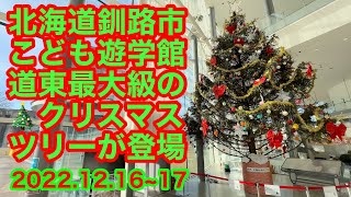 北海道釧路市こども遊学館🎄道東最大級のクリスマスツリーと✨クリスマスイルミネーションが登場❗️2022.12.16-17