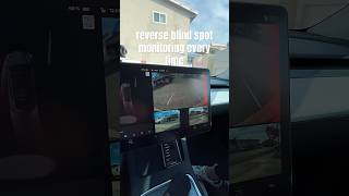 Tesla Reverse Blind Spot Monitoring 🚨#tesla #blindspotmirror #fsd