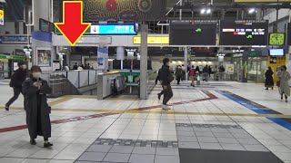 【切替直前！品川駅山手線外回りホーム】乗換重視策が改札軽視となり翌週平日から混雑が予想される中央コンコースの3・4番線階段付近