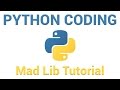 Python Coding - Mad Libs