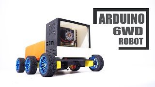 How To Make Arduino 6WD Robot At Home  | Simple Arduino Project | Science Project |