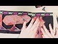 インド刺繍と刺し子 コラージュポーチ制作の様子 embroidery collage pouch