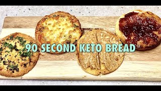 90 Second Keto Bread, Low Carb, Gluten free, Cheekyricho Cooking Youtube Video Recipe ep.1,460