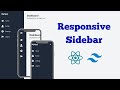 Responsive Sidebar with React JS and Tailwind CSS | Side Menu Bar