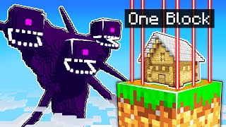 Wither Storm vs Most Secure One Block House (Minecraft)