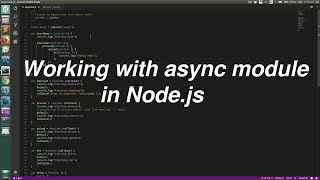 Working with async module in Node.js