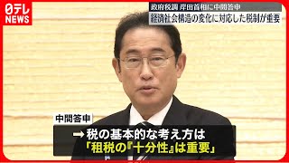 【岸田首相】政府税調から中間答申を受け取る「税制の検討をさらに進める」