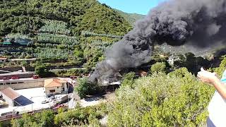 Incendio autorimessa Taggia