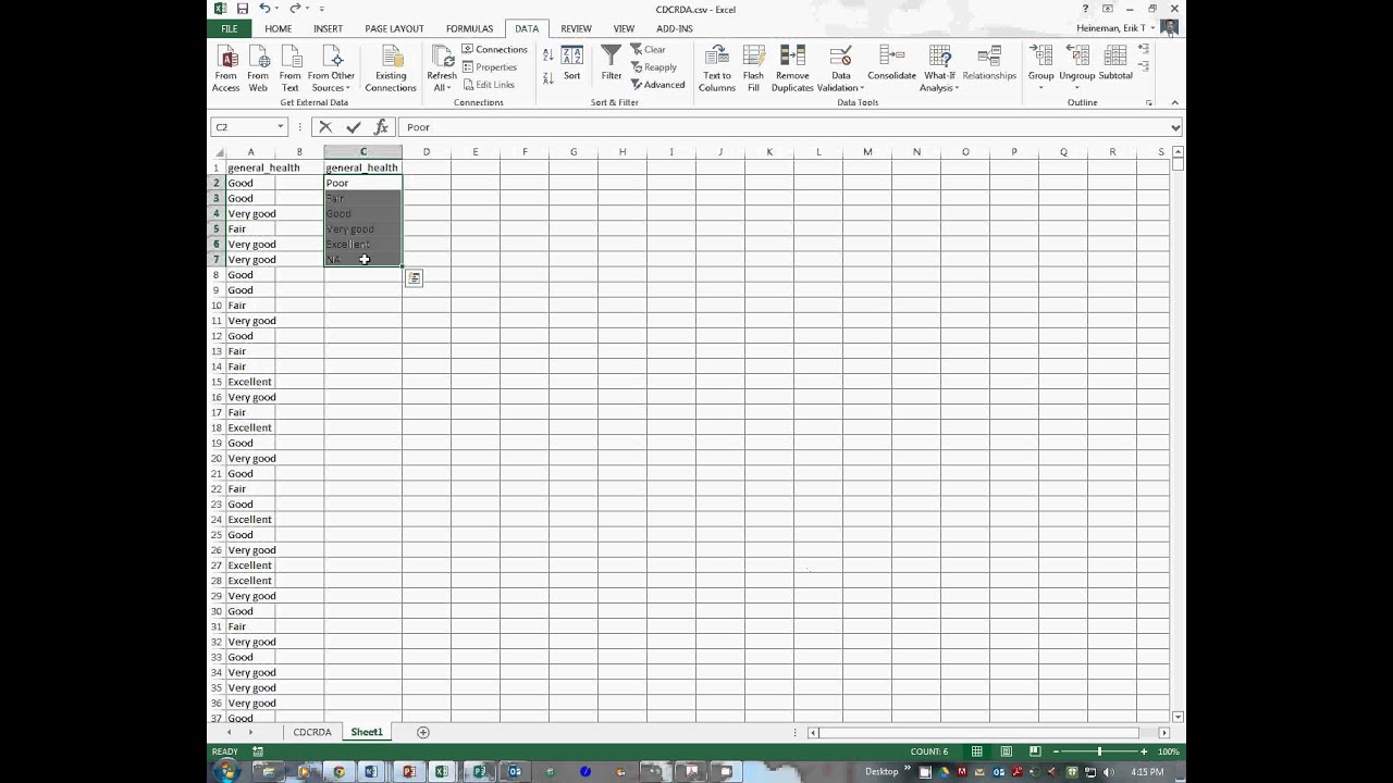 Creating Frequency Tables In Excel Youtube