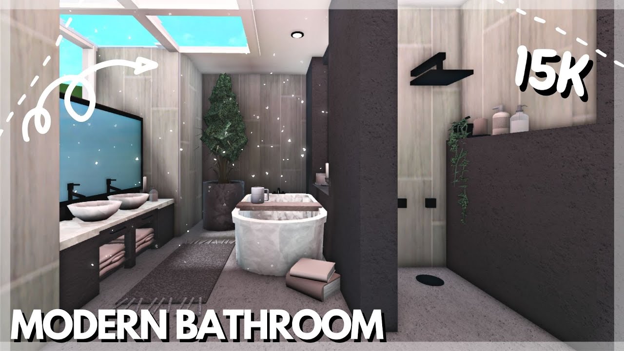 Modern Bathroom SPEEDBUILD || BLOXBURG Roblox - YouTube