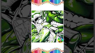 The Incredible Hulk Marvel Superhero Coloring book #shorts