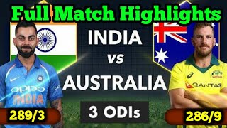 India Vs Australia 3rd ODI highlights | ind vs aus match 2020 highlights