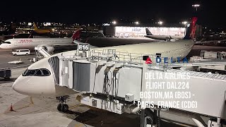 Delta Airlines Flight 224 | Boston, MA - Paris, France | Trip Report BOS-CDG