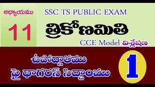 Class 10 త్రికోణమితి  ఉపోద్గాతము , ఫైథాగరస్ సిద్దాంతము-1