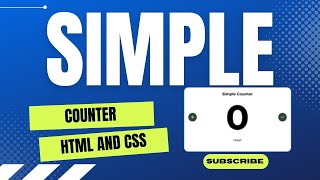 I Created a Simple Counter | using Only Html css and JavaScript