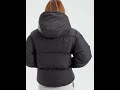 hoodrich shiny puffer jacket hooded black women jd sports