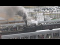 sl飯山線ロマン号　雨の本番運転　煙幕と共に飯山駅発車！　2016.11.19 jr飯山線飯山駅にてhdv 723