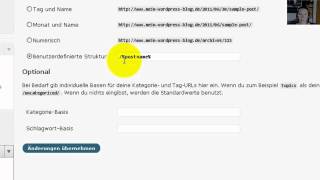 Wordpress Deutsch - Permalink - SEO optimiert