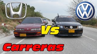 Volkswagen Jetta GLI vs Honda INTEGRA (Carreras Clandestinas / Piques - Arrancones)