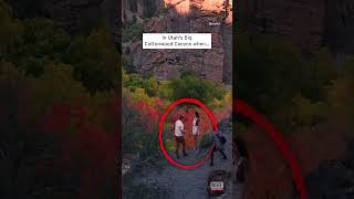 Drone Accidentally Tapes Proposal While Shooting Fall Leaves #shorts