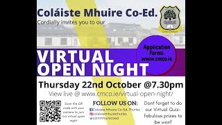 CMCO Thurles Virtual Open Night 2020