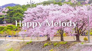 아름다운 봄의 풍경 속에 즐거운 음표가 춤을 춥니다 - Happy Melodies