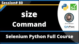 size command in Selenium Python (Session 80)