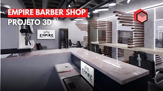 Projeto de Barbearia Empire, reforma interna