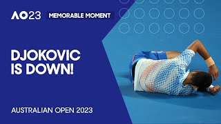 Djokovic Takes a Tumble | Australian Open 2023