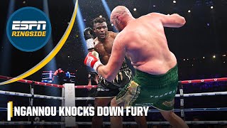 Francis Ngannou floors Tyson Fury in Round 3 | ESPN Ringside