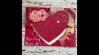 Marbled Elegance Valentine Fun Fold