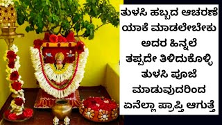 ತುಳಸಿ ಹಬ್ಬದ ಆಚರಣೆ ಯಾಕೆ ಮಾಡಲೇಬೇಕು ಅದರ ಹಿನ್ನಲೆ ಏನು?ತುಳಸಿ ಪೂಜೆ ಮಾಡುವುದರಿಂದ ಏನೆಲ್ಲಾ ಪ್ರಾಪ್ತಿ ಆಗುತ್ತೆ