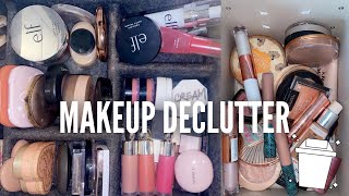 MAKEUP COLLECTION & DECLUTTER 2021 | Decluttering my collection before college!