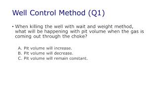 Well Control Method (Q1)