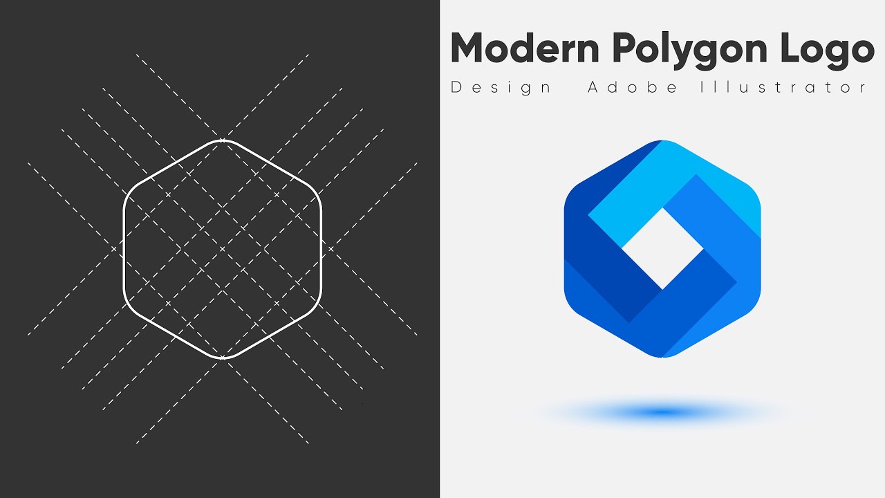Modern Polygon Logo Design Adobe Illustrator Tutorial Bahauddin Youtube